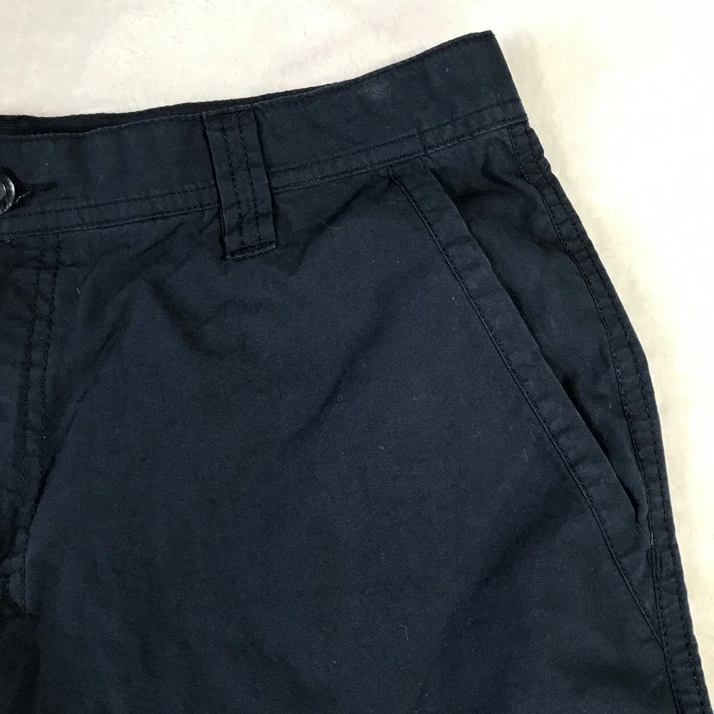 Columbia Mens Navy Blue Chino Hiking Shorts Size 32W 10L Outdoor Casual Cotton